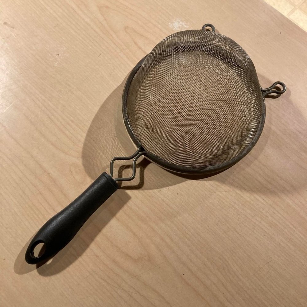 Vintage Black Bakelite Strainer, black Handle Stainer, Black Strain  13 inch